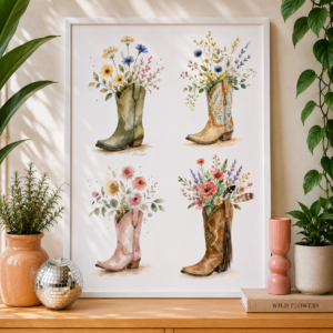 Wild Bloom Print - Boots in Bloom